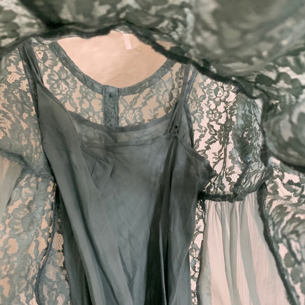 SOLD - Free People Boho Lace Tier Ruffle Dress - Picture 8 of 10
